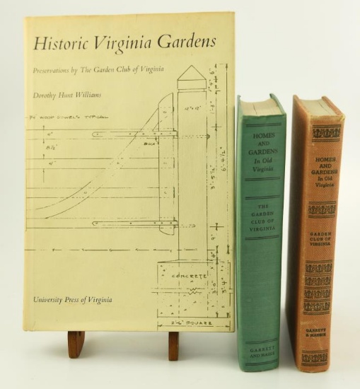 Lot #666 - 3 Historical Virginia Home & Garden Books to Include: “Historic Virginia Gardens” by