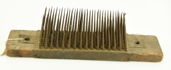 Lot #675 - Hetchel Flax comb. 13” Long. 3” Wide