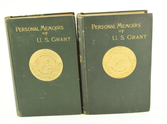 Lot #682 - Personal Memoirs of US Grant Vol. 1 & 2. Charles L. Webster & Co., New York, NY. 1886