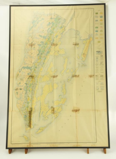 Lot #690 - Framed Soil Map of Eastern Shore of Virginia . Basemap in part from US District &