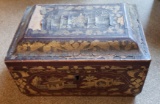 Lot #386a-Late 18th Century Chinese tea caddy with two interior etched pewter tea boxes