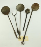 Lot #354 - (5) Late 18th Century and Early 19th Century cast iron cooking utensils: 18th Cent,