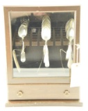 Lot #392 - Contemporary Pine single door over one drawer spoon box 14” x 19”