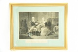 Lot #394 - “Washington and His Mother” framed engraving by John C. McRae circa 1860 (25” x 31”