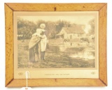 Lot #395 - “Washington and His Mother” framed lithograph signed Fournier (18” x 22” in Birdseye