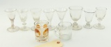 Lot #418 - (2) sets of three early 19th Century pattern glass cordials, 19th Century pattern
