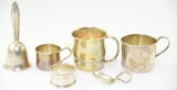 Lot #435 - Preisner Sterling baby cup, Towle sterling baby cup, Wallace sterling baby cup,