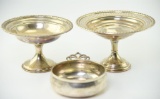 Lot #436 - R. L. B. Sterling silver handled bowl, Alvin sterling silver weighted 6” compote,