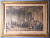 Lot #469 - “Franklin Before the Lords in Council, Whitehall Chapel, London 1774.” Framed hand