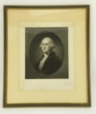 Lot #471 - Framed Artist proof etching of George Washington by Wm E. Marshall (22” x 26”)
