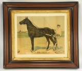 Lot #476 - Framed color print of “Dan Patch Champion Harness Horse of the World” by the