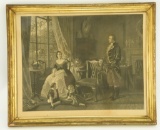 Lot #483 - “Washington’s First Interview with his Wife” engraving by E.P Hall 1853 (22” x 26”)