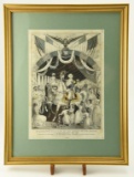 Lot #485 - “Washington’s Reception by the Ladies on the Bridge” framed engraving by James Baillie