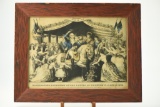 Lot #488 - “Washington’s Reception by the Ladies at Trenton, N.J. April 1789” framed colored