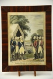 Lot #490 - “Surrender of Cornwallis” color litho by N. Currier (12” x 16”)