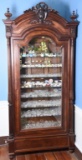 Lot #495 - Rococo Revival laminate and carved Rosewood wardrobe with highly carved crest overtop