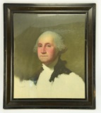 Lot #496 - Framed Chromolithograph portrait of George Washington (27” x  42”)