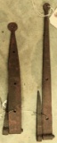 Lot #559 - Pair of early 19th Century 15” cast iron strap hinges