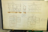 Lot #566 - Set of (5) original hand drawn Architects drawings of the Assistant Lighthouse Keepers