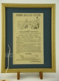 Lot #574 - Original framed Cobb Island Hotel 1890s advertisement by C.H. Crumb Proprietor