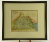 Lot #591 - Mid 19th Century hand Colored framed Map of Virginia professionally framed and matted