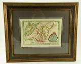 Lot #598 - 18th Century Spanish framed Map of the Virginia and Delaware Bays and Surrounding