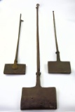 Lot #610 - Three Rectangular Scissor Style Wafer Irons. #1 is 43” Long with a 8.5” x 5.5” Head