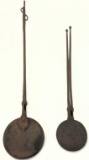 Lot #614 - Two Scissor Style Iron Wafer Irons. 27” & 22” in Length. 5.5” & 4” Diameter. 5.5”