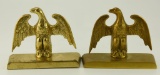 Lot #627 - Pair of Brass Weighted American Eagle Bookends.