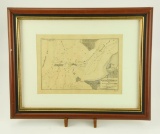 Lot #641 - Framed Photo Litho. Map – Entrance to Onancock Harbor, Onancock, VA. After the