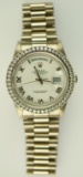 Lot #3 - 18K White Gold Men’s Rolex Presidential Wrist Watch with Roman Numeral Dial with Custom