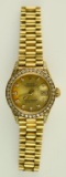 Lot #5 - 18K Yellow Gold Ladies Rolex Presidential Datejust Wrist Watch with Automatic Movement.