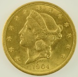 Lot #12 - 1904 $20 Double Eagle Gold Coin