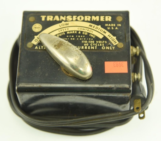 Lot #11 - Louis Marx & Co. Inc. Transformer110 120 volt