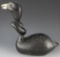 Lot #820a - Whimsical Coot Decoy with knot in its neck signed George 
