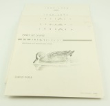 Lot #306 - 1989 Louisiana Migratory Waterfowl stamp print, (4) 1988-89 Federal Duck Stamp print