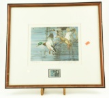 Lot #313 - 1983 North Carolina Waterfowl Conservation Stamp print framed and matted