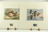 Lot #320 - 1985 Georgia Waterfowl stamp print by Daniel Smith and 1985 New York Migratory Bird