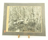 Lot #333 - Personalized black and white photo of Ward Brothers decoys signed “To Morty and Carol