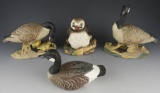 Lot #828 - Decorative Waterfowl lot to include 2 Boehm Canada Goose figurines (#408), Boehm
