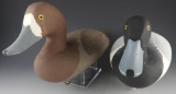 Lot #836 -Pair of 1974 Capt. Harry Jobes Bluebill working decoys with lead keel weights. The