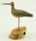 Lot #357 - Carved Willet by Walter S. Johnson signed on underside (from the Mort Kramer Collection)