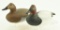 Lot #370 - Pair of Capt Bill Collins hand carved miniature Canvasbacks drake and hen signed on