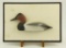 Lot #511 - Hand Carved and Painted Canvasback half duck plaque by Oliver Lawson signed 1967