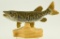 Lot #540 - Hand carved Musky by R.S. McKenzie on driftwood 8” signed and dated on underside