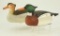 Lot #548 - Pair of Charlie Joiner, Chestertown, MD miniature American Mergansers signed and dated