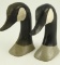 Lot #603 - Pair of Madison Mitchell cast iron molded Goose head bookends 7” tall