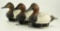 Lot #635 - (3) Mike Smyzer 1997 cork body Canvasback drakes