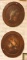Lot #657 - (2) Primitive game paintings on Oval Oak wooden panels by Robin Senafo