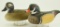 Lot #668 -Pair of Bill Shauber 1996 Cork Body Wood Ducks signed and dated on underside (from the